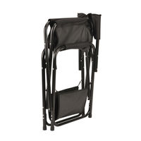 キャプテンスタッグ 棚モック付きアルミディレクターチェア ブラック UC-1880　1脚（直送品）