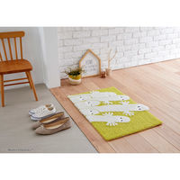 スミノエ MOOMIN とびでるニョロニョロ マット 50×70cm イエローグリーン 4549781321592 1枚