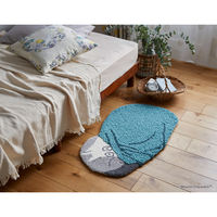 スミノエ MOOMIN 眠れないムーミン マット 45×75cm ブルー 4549781321615 1枚