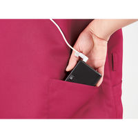 フィード FEEDデイリースクラブ バックポケット付(男女兼用)FSC014/ワイン/M 5005607 1枚　スクラブ（直送品）