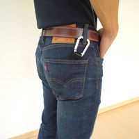 中林製作所 タフレーベル ストラップ付L 角型カラビナ VEX-212 1個（直送品）