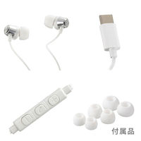 オーム電機 USBーCイヤホン B173 シルバー 03-2388 1個