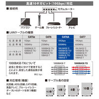 オーム電機 つめ折れないLAN CAT6A200ーK 05-1076 1個（直送品）