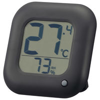 オーム電機 デジタル温湿度計黒 TEMー100BーK 08-1445 1個