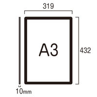常磐精工 エコポケットパネルA3ブラック BEPPA-A3 1台（直送品）