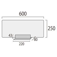 常磐精工 キッチンパーテーション600フロスト KCPT-600X250F 1台（直送品）
