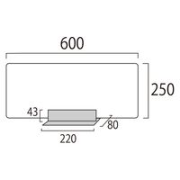 常磐精工 キッチンパーテーション600乳半 KCPT-600X250N 1台（直送品）