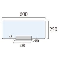 常磐精工 キッチンパーテーション600透明 KCPT-600X250 1台（直送品）
