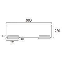 常磐精工 キッチンパーテーション900乳半 KCPT-900X250N 1台（直送品）