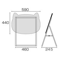 常磐精工 ポップルスタンド看板シルエット 60×45片面ブラック いいね形(指) PPSKSL60X45K-GOO 1台（直送品）