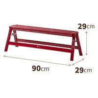天馬 アルミワイド踏み台1段レッド 812004248 1個