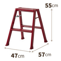 天馬 アルミ踏み台2段レッド 812004244 1個