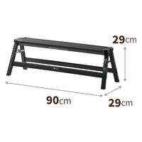 天馬 アルミワイド踏み台1段ブラック 812004249 1個