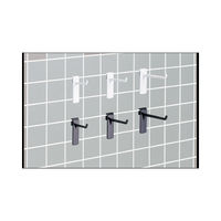 ワールドクラフト メッシュ用樹脂フック 黒 長さ80mm 10本入 4LH-80BL-1P 1袋(10本入)