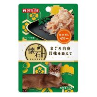 懐石 まぐろ白身 貝柱を添えて 魚介だしゼリー 40g 4袋 ペットライン キャットフード パウチ