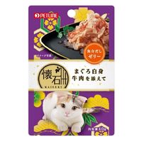 懐石 まぐろ白身 牛肉を添えて 魚介だしゼリー 40g 4袋 ペットライン キャットフード パウチ