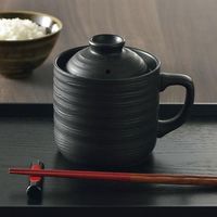 カクセー 電子レンジ専用炊飯陶器 楽炊御膳 黒 T-01B 1個