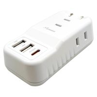 エアージェイ PD30W対応USB+AC プレミアムハンディ電源タップ AOT-N5 WH 1個