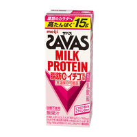 SAVAS（ザバス） ミルクプロテイン 脂肪0 イチゴ風味 1セット（1本（200ml）×24）　明治　プロテインドリンク
