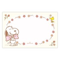 日本ホールマーク ミニメッセージカード スヌーピー 両面リボンスヌーピー 829155 1セット(6冊)（直送品）