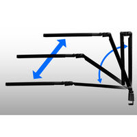 ジェントス ルミサス 高演色クランプ式折りたたみデスクライトブラック DK-R115BK 1台