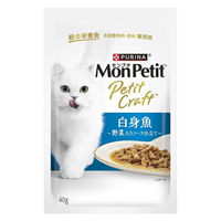 モンプチ プチクラフト 総合栄養食 白身魚 野菜入りソース仕立て 40g 18袋 キャットフード パウチ ネスレ日本
