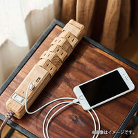 延長コード 電源タップ 12個口 1.8m 2P式 回転 USBポート付 ファーゴ ベージュウッド PT60112BEWD 1個