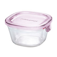 耐熱ガラス 保存容器 ピンク 角型 4点セット パック&レンジ PSC-PRN4P1 iwaki（イワキ）