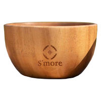 S'more（スモア）ソウシジュ木から作られた木目が綺麗なサラダボウル 12×6cm 1個