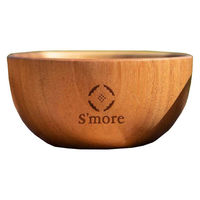 S'more（スモア）ソウシジュ木から作られた木目が綺麗なサラダボウル 14×6cm 1個