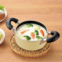 カリーノ ちびポット IHキャセロール 16cm ガラス蓋付 クリーム NQ-0106 1個 中山福