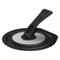 サーモス（THERMOS） 折りたたみ スタンド式 フライパン フタ 16cm対応 ブラック KLF-001 BK 1個