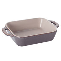 ストウブ Staub レクタンギュラーディッシュ アンティークグレー（14×11cm）1枚 グラタン皿 オーブン・電子レンジ対応 【日本正規販売品】