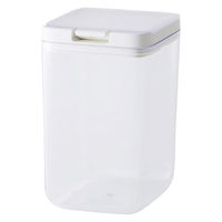 湿気を防ぐ プラスチック 保存容器 トール 1.2L クリア パッキン付き ワンタッチ式 1個 マーナ