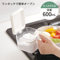 湿気防止パッキン付 調味料ポット ワイド グレー グッドロックコンテナ ワンタッチ式 小さじスプーン付 1個 マーナ