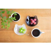 アデリア ココネコ ガラス皿 小皿 黒 径12.8×高さ2.2cm 日本製 化粧箱入り 1枚 石塚硝子