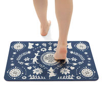 珪藻土パウダー入 ソフトバスマット 抗菌防臭 吸水速乾 40×60cm ムーミン フォーク 1枚 ヨコズナクリエーション