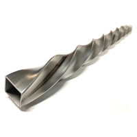 スチールミガキ角パイプ 22×22×1.6×1000mm(標準 左)スパイラル stp-22-nejiri-hyouzyun-hidari（直送品）