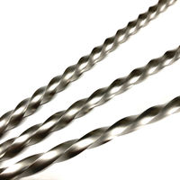 ステンレス角パイプ 13×13×1.2×1000mm（標準　左　MIR）ねじりsusp-13x13-nejiri-hyouzyun　1本（直送品）