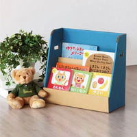 森井紙器工業 すまいるキッズ絵本ラック(ブルー) 1個（直送品）