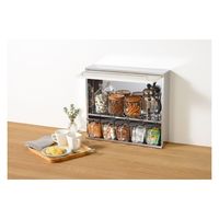 内山産業 ステンレススパイスストッカー2段 ワイドホワイト UC-126 1個（直送品）