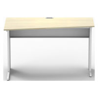 【軒先渡し】SKF STデスク 異形天板 左1200 幅1200×奥行700×高さ720mm ナチュラル SKSTWD-L1257NA 1台（直送品）