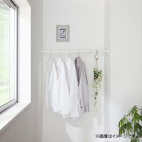 平安伸銅工業 突っ張り棒 強力 マットホワイト 耐荷重50～30kg 幅75～120cm ジャッキ式 RTJ-M 1個