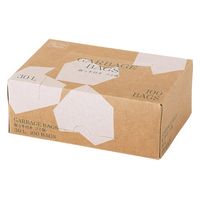 ゴミ袋 半透明 取っ手付き BOXタイプ 30L 厚さ0.015mm（1500枚:100枚入×15）  オリジナル