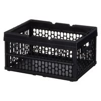 「現場のチカラ」 ハンドル付 折りたたみメッシュコンテナ 30L BK 1個  オリジナル