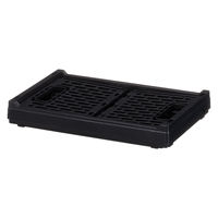 「現場のチカラ」 折りたたみメッシュコンテナ 10L BK 1セット（8個）  オリジナル