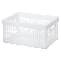 「現場のチカラ」 ハンドル付 折りたたみメッシュコンテナ 30L W 1セット（8個）  オリジナル