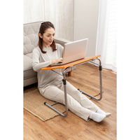 ファミリー・ライフ コンビニエンステーブル 幅540×奥行440×高さ555～720mm ライトブラウン 0425510 1台（直送品）