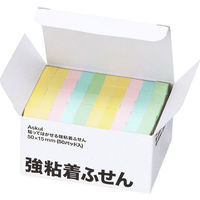 【旧品】アスクル 強粘着ふせん 50×15mm パステルカラー 1箱（50冊入）  オリジナル
