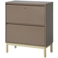 PREDONA（プレドナ）スチールシェルフ　 ラテラル 下置き用 2段 幅800×奥行400×高さ970mm モカブラウン ラウンド脚　1台(2梱包)